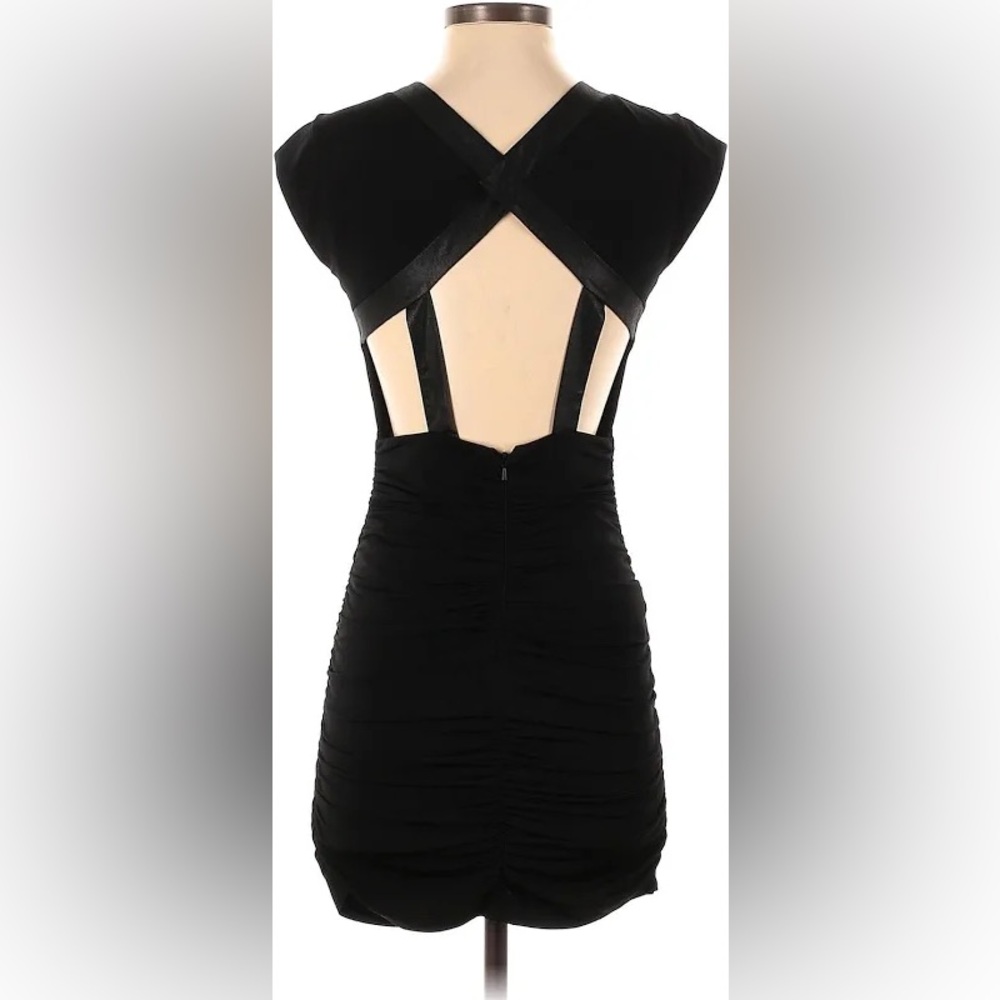 BCBGeneration Women Black Cap Sleeve Mini Dress Size 6